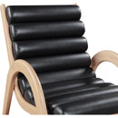  Manufacturer Color_Black -- Meridian Randal Stationary Leather Look Accent Chair IMAGE 6