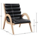  Manufacturer Color_Black -- Meridian Randal Stationary Leather Look Accent Chair IMAGE 8