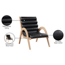  Manufacturer Color_Black -- Meridian Randal Stationary Leather Look Accent Chair IMAGE 9