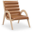  Manufacturer Color_Cognac -- Randal Cognac Vegan Leather Upholstered Accent Chair IMAGE 1