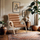  Manufacturer Color_Cognac -- Randal Cognac Vegan Leather Upholstered Accent Chair IMAGE 2