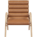 Meridian Randal Cognac Vegan Leather Accent Chair IMAGE 3