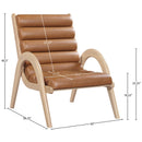 Meridian Randal Cognac Vegan Leather Accent Chair IMAGE 8