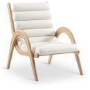  Manufacturer Color_Cream -- Randal Cream Vegan Leather Upholstered Accent Chair IMAGE 1