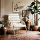  Manufacturer Color_Cream -- Randal Cream Vegan Leather Upholstered Accent Chair IMAGE 2