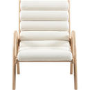  Manufacturer Color_Cream -- Randal Cream Vegan Leather Upholstered Accent Chair IMAGE 3