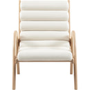 Meridian Randal Cream Vegan Leather Accent Chair IMAGE 3