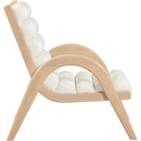  Manufacturer Color_Cream -- Randal Cream Vegan Leather Upholstered Accent Chair IMAGE 4