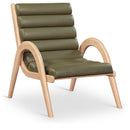  Manufacturer Color_Olive -- Randal Olive Vegan Leather Upholstered Accent Chair IMAGE 1