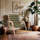  Manufacturer Color_Olive -- Randal Olive Vegan Leather Upholstered Accent Chair IMAGE 2