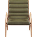  Manufacturer Color_Olive -- Randal Olive Vegan Leather Upholstered Accent Chair IMAGE 3