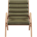 Meridian Randal Olive Vegan Leather Accent Chair IMAGE 3