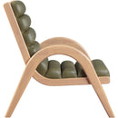  Manufacturer Color_Olive -- Randal Olive Vegan Leather Upholstered Accent Chair IMAGE 4