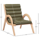 Meridian Randal Olive Vegan Leather Accent Chair IMAGE 8