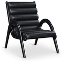  Manufacturer Color_Black -- Meridian Randal Stationary Leather Look Accent Chair IMAGE 1
