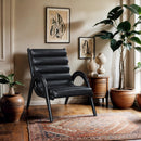  Manufacturer Color_Black -- Meridian Randal Stationary Leather Look Accent Chair IMAGE 2