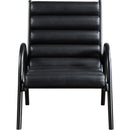  Manufacturer Color_Black -- Meridian Randal Stationary Leather Look Accent Chair IMAGE 3