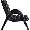  Manufacturer Color_Black -- Meridian Randal Stationary Leather Look Accent Chair IMAGE 4