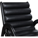  Manufacturer Color_Black -- Meridian Randal Stationary Leather Look Accent Chair IMAGE 6