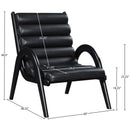  Manufacturer Color_Black -- Meridian Randal Stationary Leather Look Accent Chair IMAGE 8