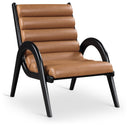  Manufacturer Color_Cognac -- Randal Cognac Vegan Leather Upholstered Accent Chair IMAGE 1