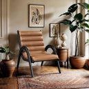  Manufacturer Color_Cognac -- Randal Cognac Vegan Leather Upholstered Accent Chair IMAGE 2