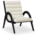  Manufacturer Color_Cream -- Randal Cream Vegan Leather Upholstered Accent Chair IMAGE 1