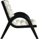  Manufacturer Color_Cream -- Randal Cream Vegan Leather Upholstered Accent Chair IMAGE 4