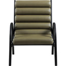  Manufacturer Color_Olive -- Randal Olive Vegan Leather Upholstered Accent Chair IMAGE 3