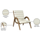  Manufacturer Color_Cream -- Meridian Randal Stationary Leather Look Accent Chair IMAGE 10