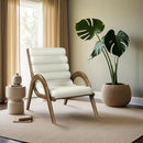  Meridian Randal Cream Vegan Leather Upholstered Accent Chair IMAGE 2