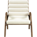  Manufacturer Color_Cream -- Meridian Randal Stationary Leather Look Accent Chair IMAGE 3