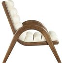  Manufacturer Color_Cream -- Meridian Randal Stationary Leather Look Accent Chair IMAGE 4