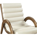  Manufacturer Color_Cream -- Meridian Randal Stationary Leather Look Accent Chair IMAGE 6