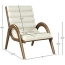  Manufacturer Color_Cream -- Meridian Randal Stationary Leather Look Accent Chair IMAGE 9