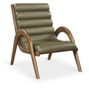  Manufacturer Color_Olive -- Randal Olive Vegan Leather Upholstered Accent Chair IMAGE 1