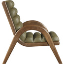  Meridian Randal Olive Vegan Leather Upholstered Accent Chair IMAGE 4