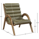  Meridian Randal Olive Vegan Leather Upholstered Accent Chair IMAGE 9