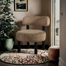  Manufacturer Color_Tan -- Ambre Tan Vegan Shearling Fabric Upholstered Accent Chair IMAGE 2