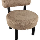  Manufacturer Color_Tan -- Ambre Tan Vegan Shearling Fabric Upholstered Accent Chair IMAGE 7