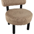  Meridian Ambre Tan Vegan Shearling Fabric Upholstered Accent Chair IMAGE 7