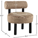 Manufacturer Color_Tan -- Ambre Tan Vegan Shearling Fabric Upholstered Accent Chair IMAGE 8