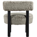  Manufacturer Color_Taupe -- Ambre Taupe Vegan Shearling Fabric Upholstered Accent Chair IMAGE 5