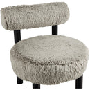  Manufacturer Color_Taupe -- Ambre Taupe Vegan Shearling Fabric Upholstered Accent Chair IMAGE 6