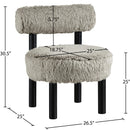  Manufacturer Color_Taupe -- Ambre Taupe Vegan Shearling Fabric Upholstered Accent Chair IMAGE 8