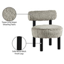  Manufacturer Color_Taupe -- Ambre Taupe Vegan Shearling Fabric Upholstered Accent Chair IMAGE 9