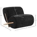  Manufacturer Color_Black -- Meridian Akira Stationary Fabric Accent Chair IMAGE 8
