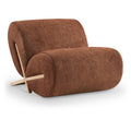  Manufacturer Color_Cognac -- Akira Cognac Fabric Upholstered Accent Chair IMAGE 1