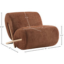  Manufacturer Color_Cognac -- Akira Cognac Fabric Upholstered Accent Chair IMAGE 8