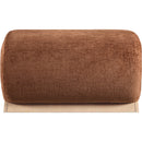  Manufacturer Color_Cognac -- Akira Cognac Fabric Upholstered Ottoman IMAGE 3